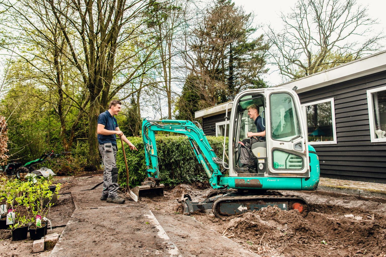 Aan het werk bij Hoveniersbedrijf De Vuursche